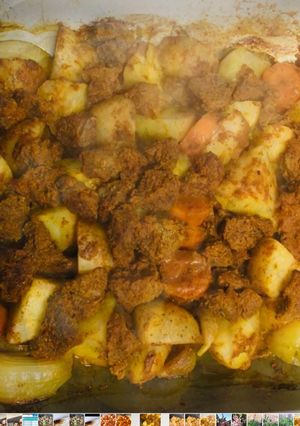A picture of One pot dinner.
