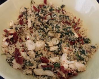 The New Way Cooking Recipe Chicken spinach and tomato quinoa Delicious Perfect