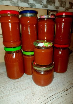 O poză a rețetei Ketchup de casă.