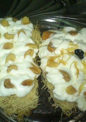 صورة لوصفة كنافة بالكريم شانتيه