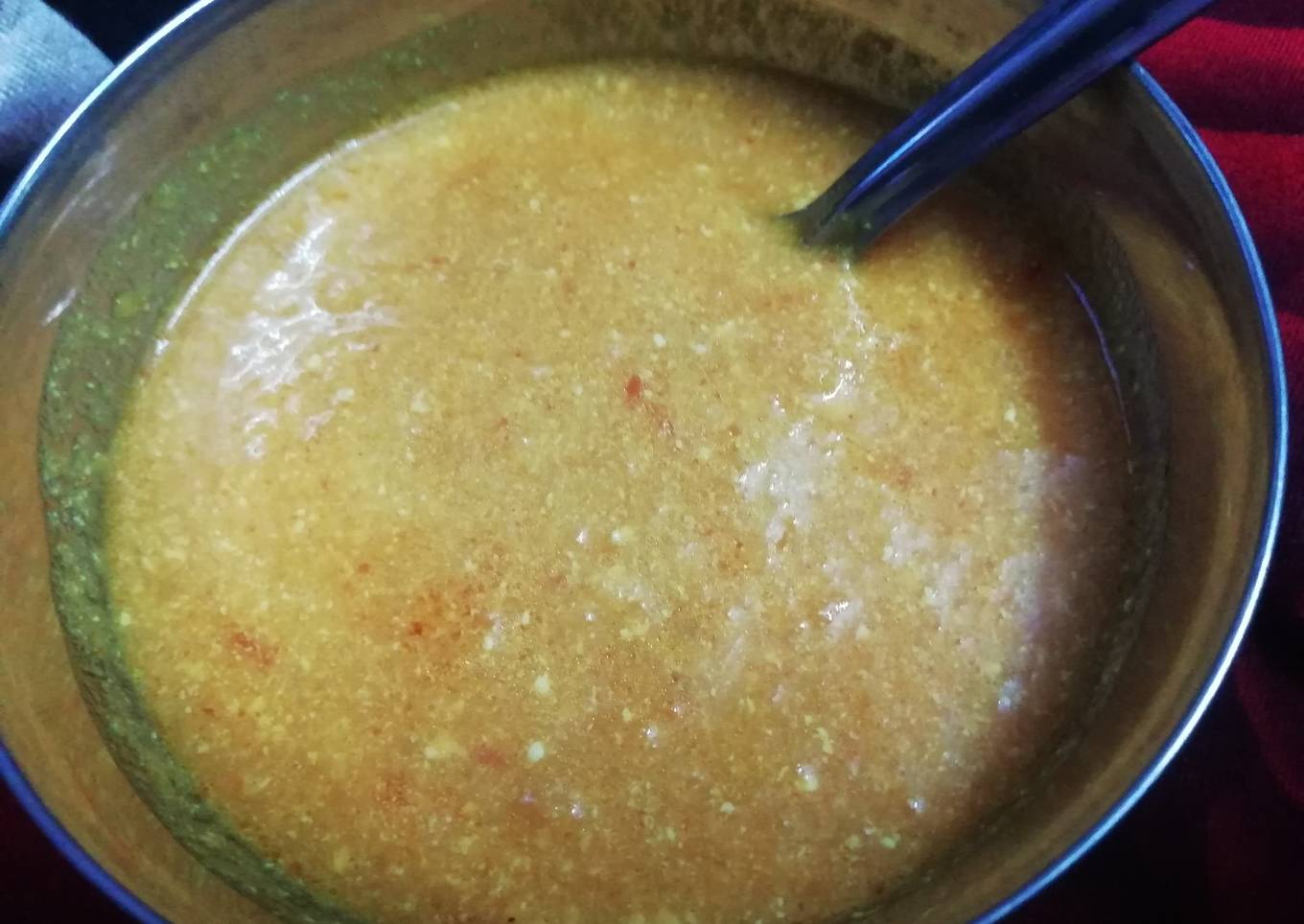 Raw mango curd sabji