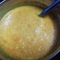 A picture of Raw mango curd sabji.