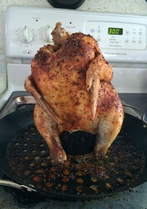 A picture of Fruity Beer Butt Chicken.