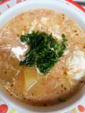 Sopa con Harina de alverjas