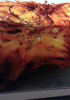 A picture of hashbrown potatoes.