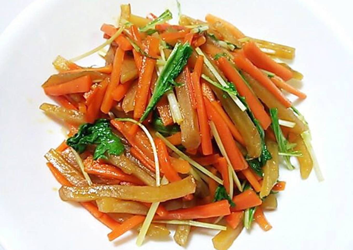 Dried Sweet Potato and Carrot Kinpira
