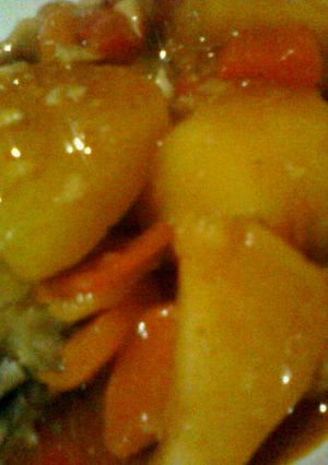 A picture of afritada (knorr afritada mix).