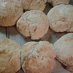 Cathead buttermilk biscuits A picture of Cathead buttermilk biscuits.