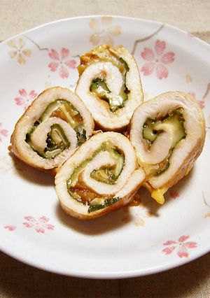 A picture of Chicken Tender Rolls With Umeboshi, Shiso and Cheese!.