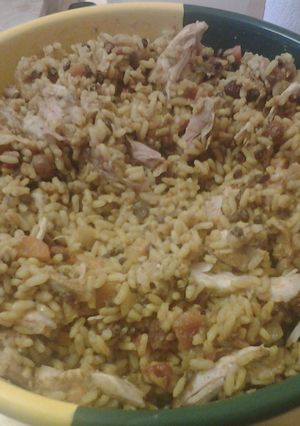 A picture of Cape malay biriyani.