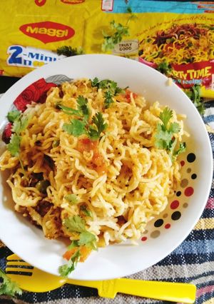 A picture of Masaledar Maggi noodles.