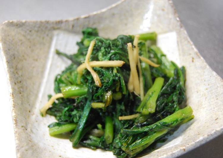 Stir-Fried Chrysanthemum Greens with Ginger