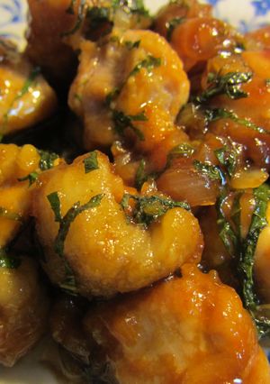 A picture of Shiso & Chicken Thigh Sweet and Sour Saute.