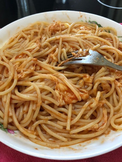 Una foto de Pasta napolitana al estilo cubano