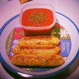 Cheese Stuffed Bread Sticks w/ Garlic Butter and Parsley