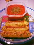 Cheese Stuffed Bread Sticks w/ Garlic Butter and Parsley