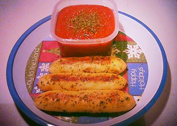 Easiest Way to Make Tasty Cheese Stuffed Bread Sticks w Garlic Butter and Parsley