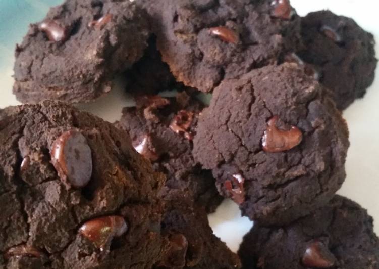 Simple Way to Prepare Super Quick Homemade Flourless Double Chocolate Cookies