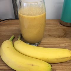 Banana, mango and orange breakfast smoothie A picture of Banana, mango and orange breakfast smoothie.
