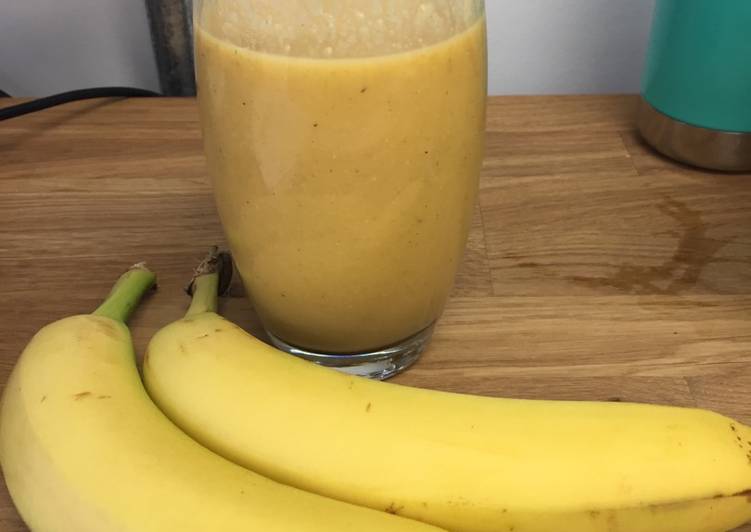 Recipe of Any-night-of-the-week Banana, mango and orange breakfast smoothie