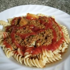 A picture of Pasta with minced meat#themechallenge.