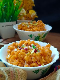 मीठी बूंदी(meethi boondi recipe in hindi) रेसिपी मुख्य फोटो