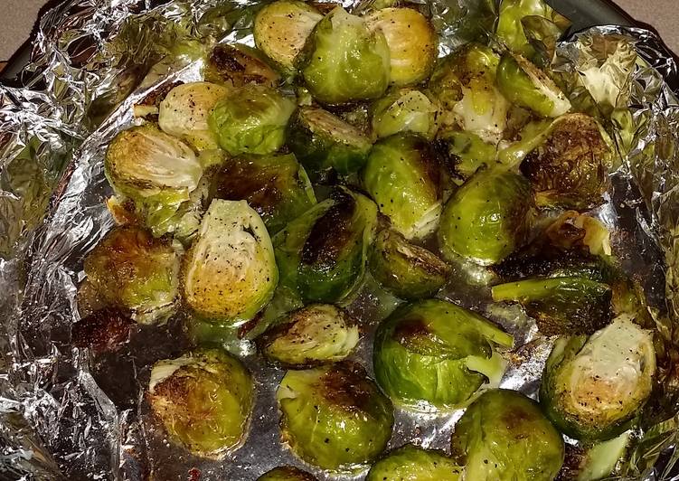 Steps to Make Homemade Roasted Brussel Sprouts (organic)