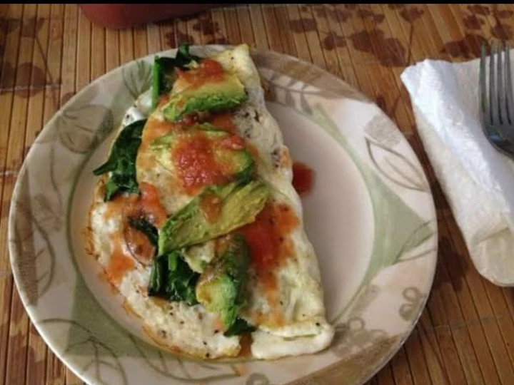 Recipe Quick & delicious egg white  omelet the Delicious Makes you drool