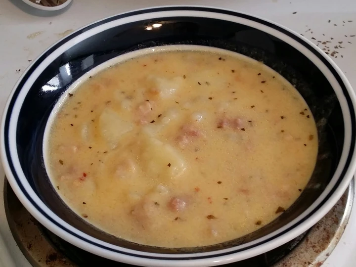 Easy Steps to Prepare Recipes The Bacon Cheddar Potato Soup the Delicious Make You Drink.