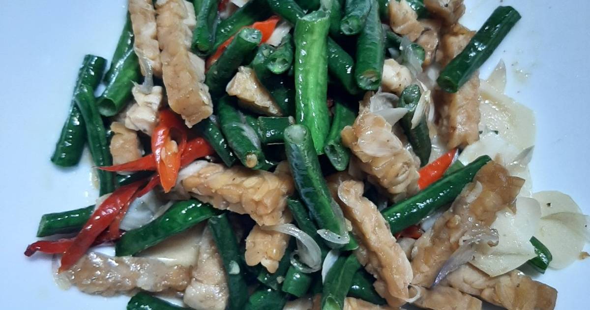 Resep Oseng Tempe Kacang Panjang Oleh Alifah Lestari Cookpad