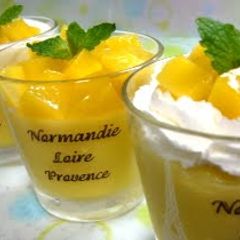 A picture of Mango Yogurt Pudding with Kanten!.