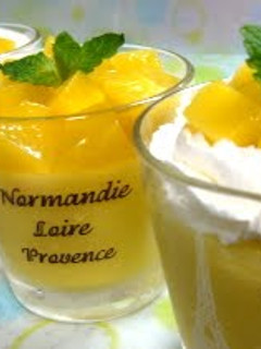 A picture of Mango Yogurt Pudding with Kanten!.