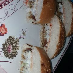 Shami kabab burger A picture of Shami kabab burger.