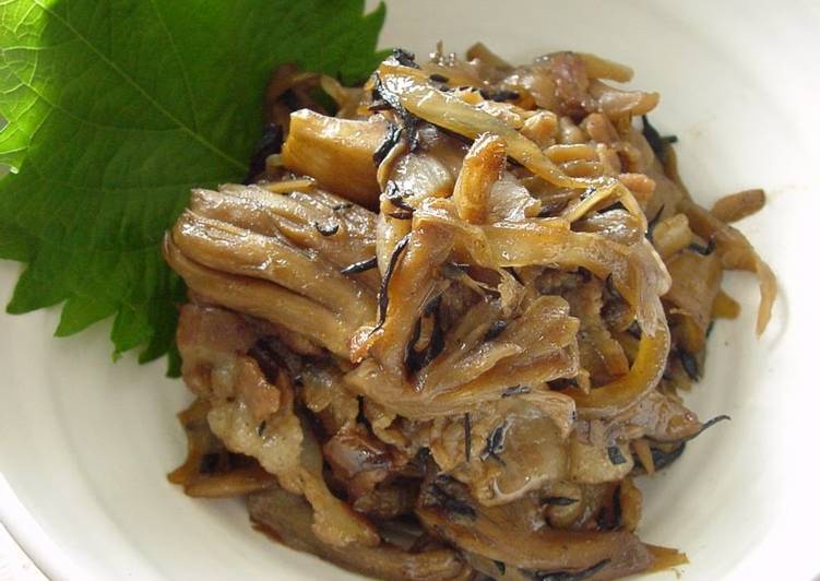 Recipe of Homemade Maitake Mushroom &amp; Hijiki Seaweed