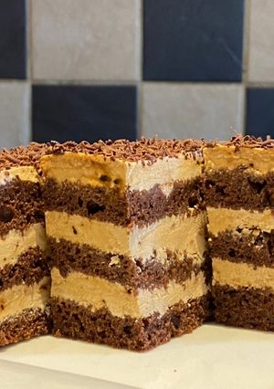O poză a rețetei Prăjitură cu Ganache de ciocolata🍫și ness😋.