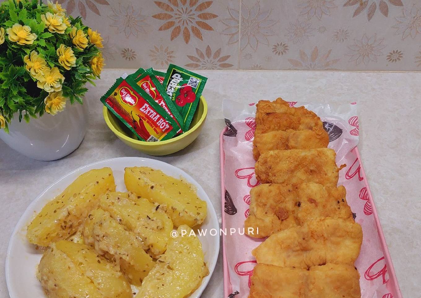Ikan Patin/ Dori Goreng Tepung & Kentang Oregano