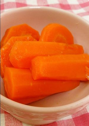 A picture of Easy Glazed Carrots! Just 3 Minutes in the Microwave.