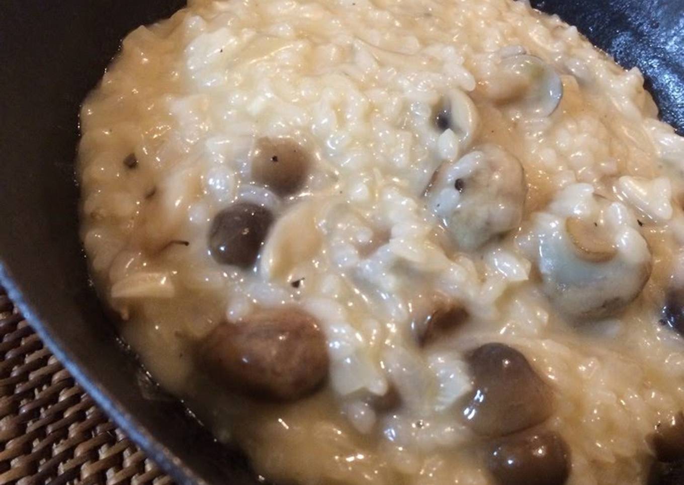 Mushroom Cheese Risotto