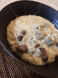 A picture of Mushroom Cheese Risotto.