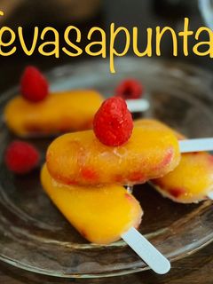 Una foto de Polo de naranja y frambuesa 🍊 🍓 🍡