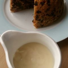 A picture of Vickys Brandy Cream Sauce for Christmas Pudding GF DF EF SF NF.