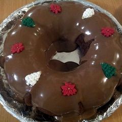 A picture of Easy Moist Chocolate Cake With Chocolate Ganache.