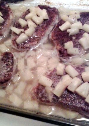 A picture of Pineapple Cinnamon Pork Chops.