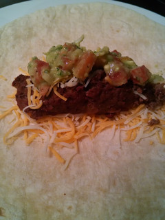A picture of Southwestern Beef & Bean Burger Wraps.