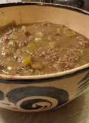 Ground beef green chili