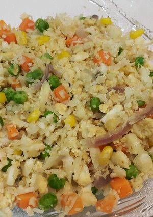 A picture of Cauliflower Fried Rice- Chinese Style.