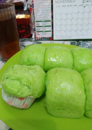 Foto resep Roti kukus kentang pandan