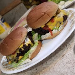 A picture of Vegan Black Bean Burgers 🍔.