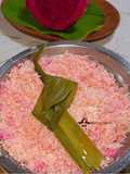 Kelapa Parut Pink (Buah Naga) untuk Baluran Lupis/Kue Lainnya