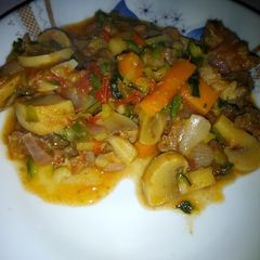 A picture of Beef with mushroom stew #AuthorMarathon #festiveContestNaivasha.